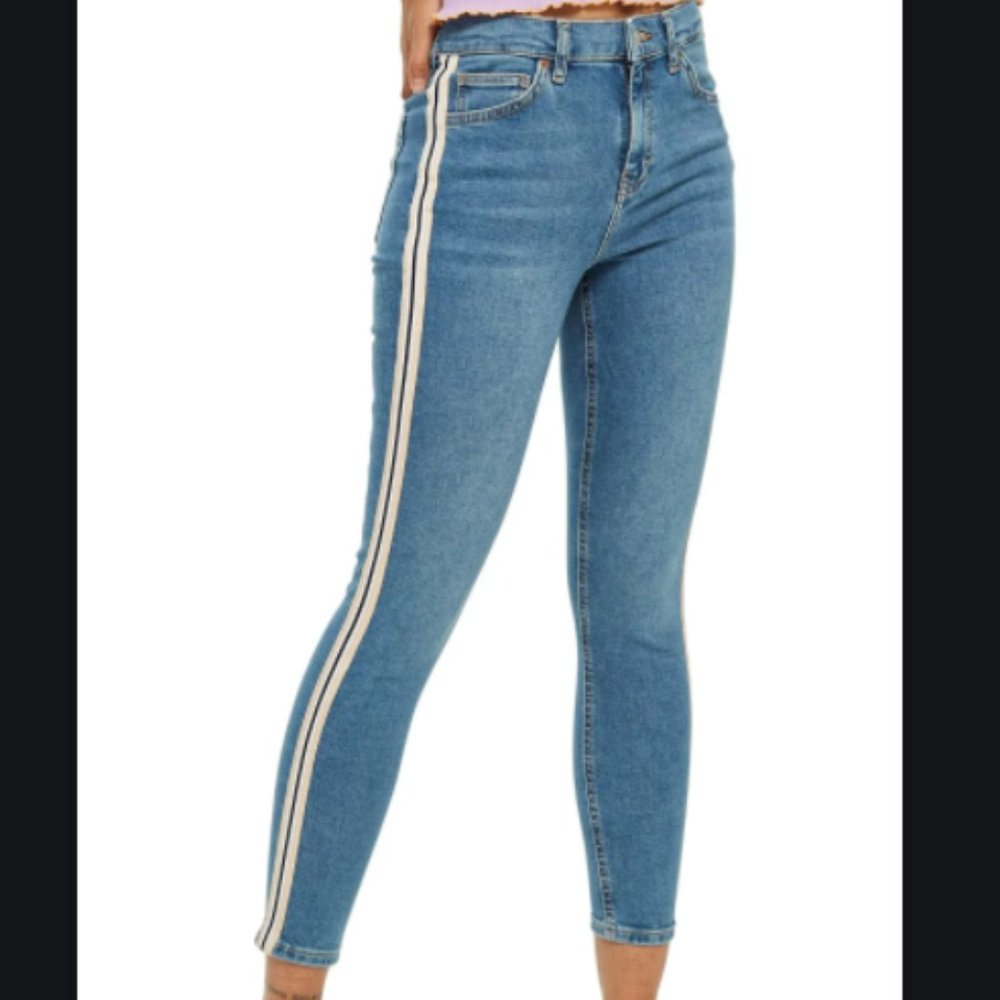 Jamie Side Stripe Moto Jeans